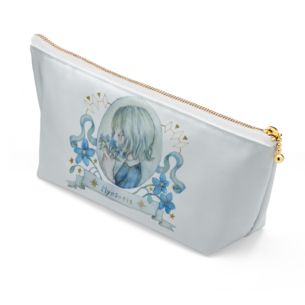 勿忘草のポーチ