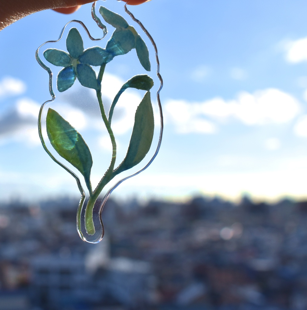 勿忘草のキーホルダー