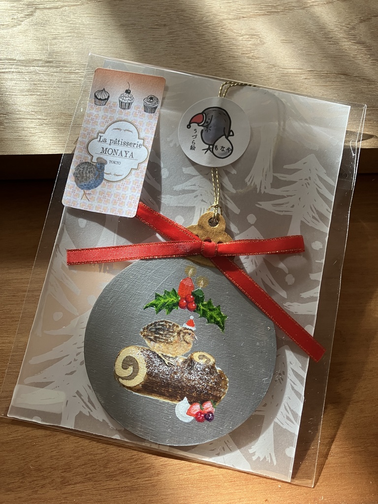 【原画】QUAILクリスマスケーキのオーナメント１／ナミウズラ