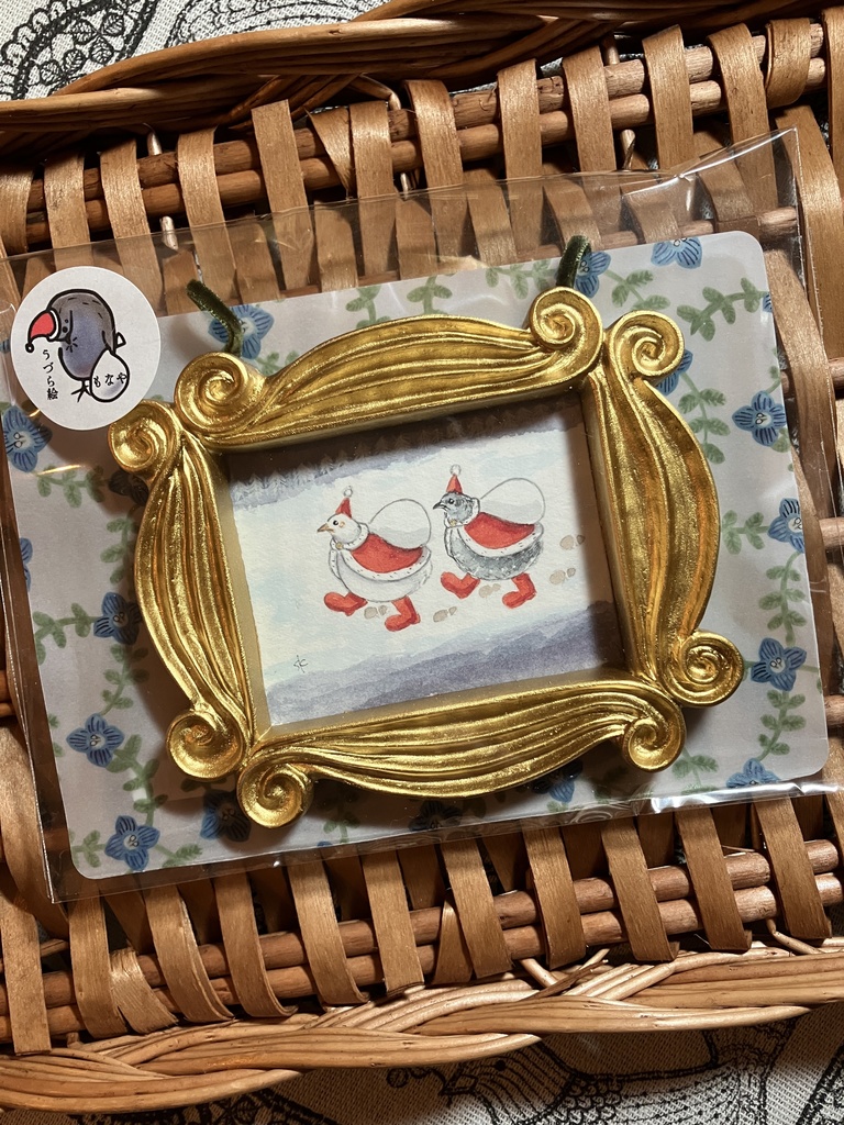 【水彩原画】クリスマスシリーズ『Santa Quail』