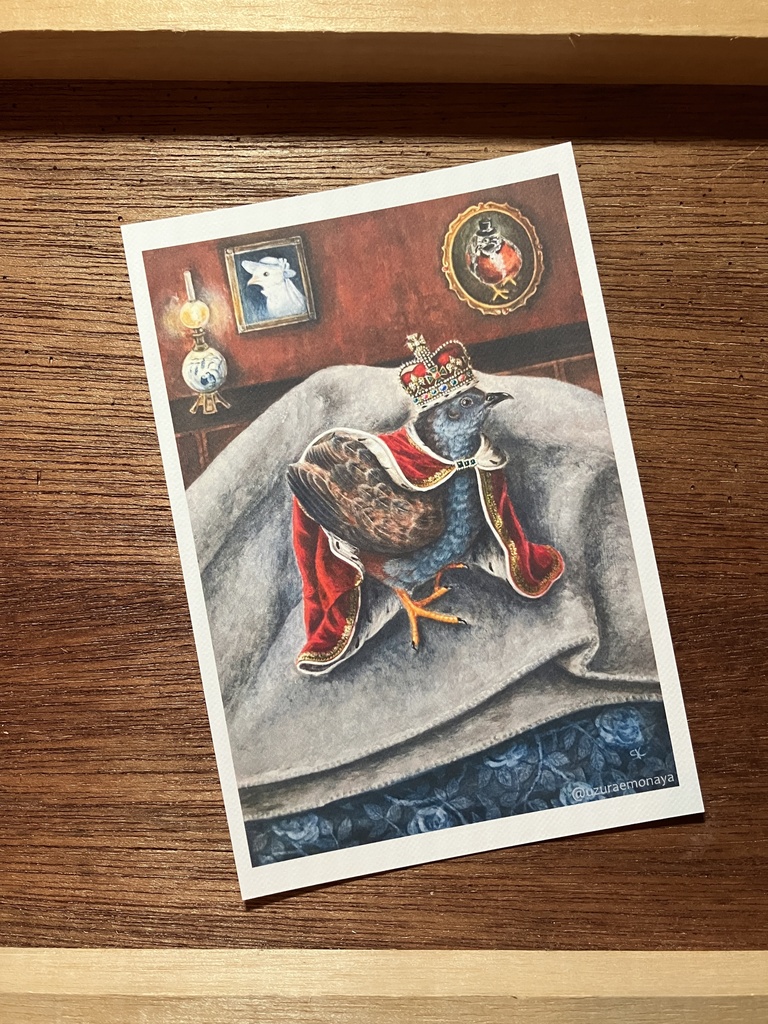 KING QUAIL MONACA「戴冠肖像画」／ポストカード
