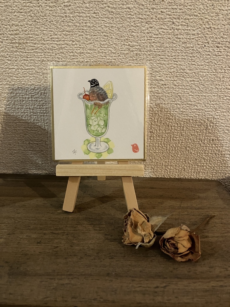 Quail Soda-No.5/姫色紙 水彩原画