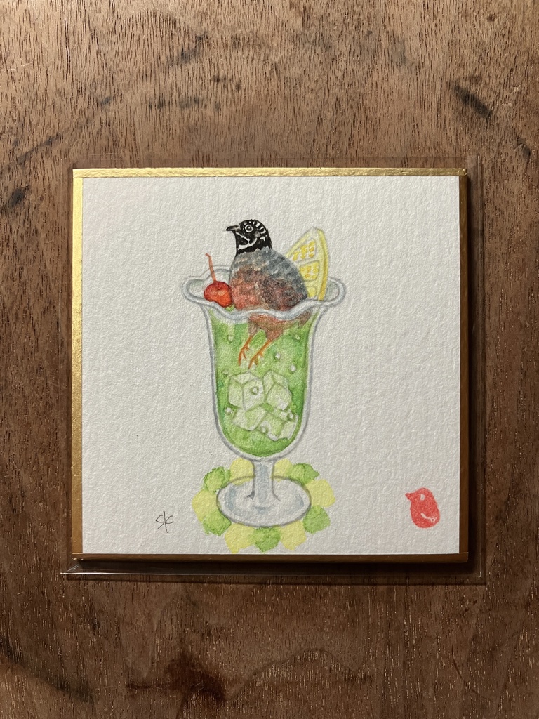 Quail Soda-No.5／姫色紙 水彩原画