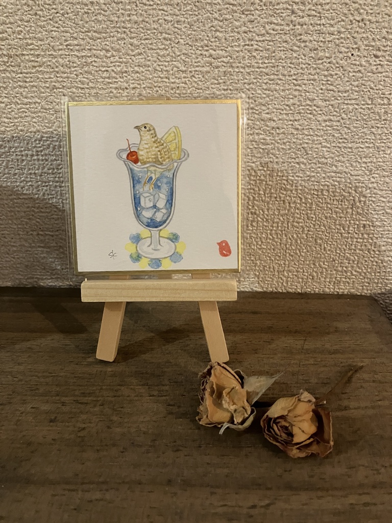 Quail Soda-No.6/姫色紙 水彩原画