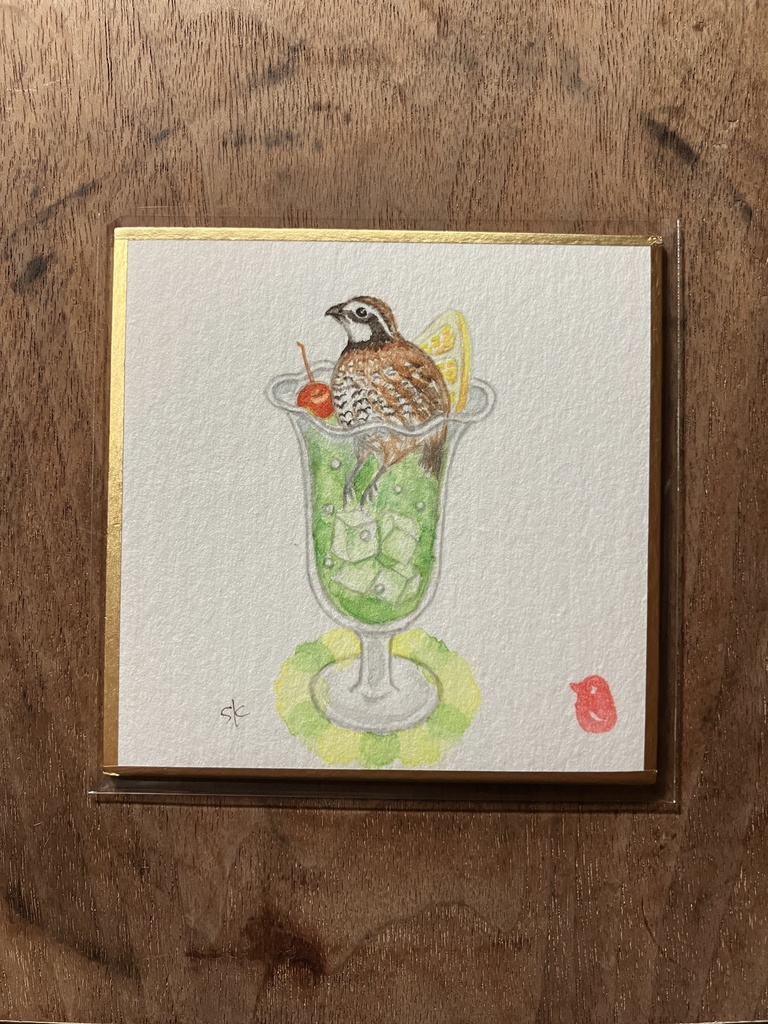 Quail Soda-No.9／姫色紙 水彩原画