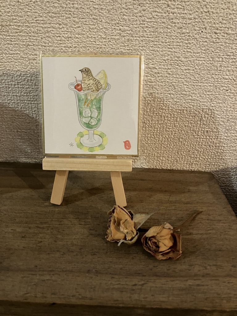 Quail Soda-No.13/姫色紙 水彩原画