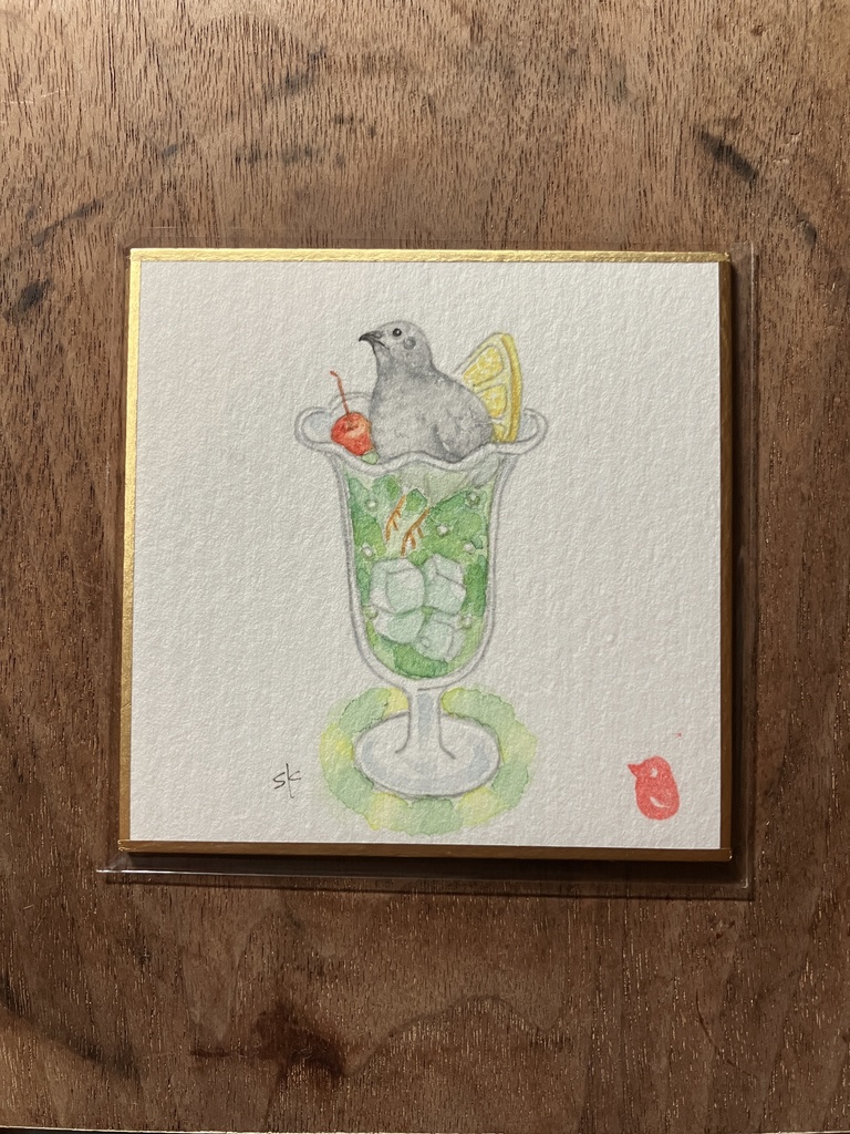 Quail Soda-No.15／姫色紙 水彩原画