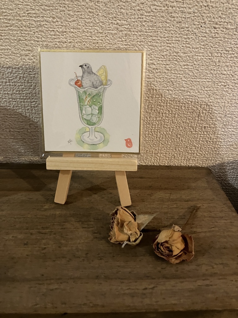 Quail Soda-No.15/姫色紙 水彩原画