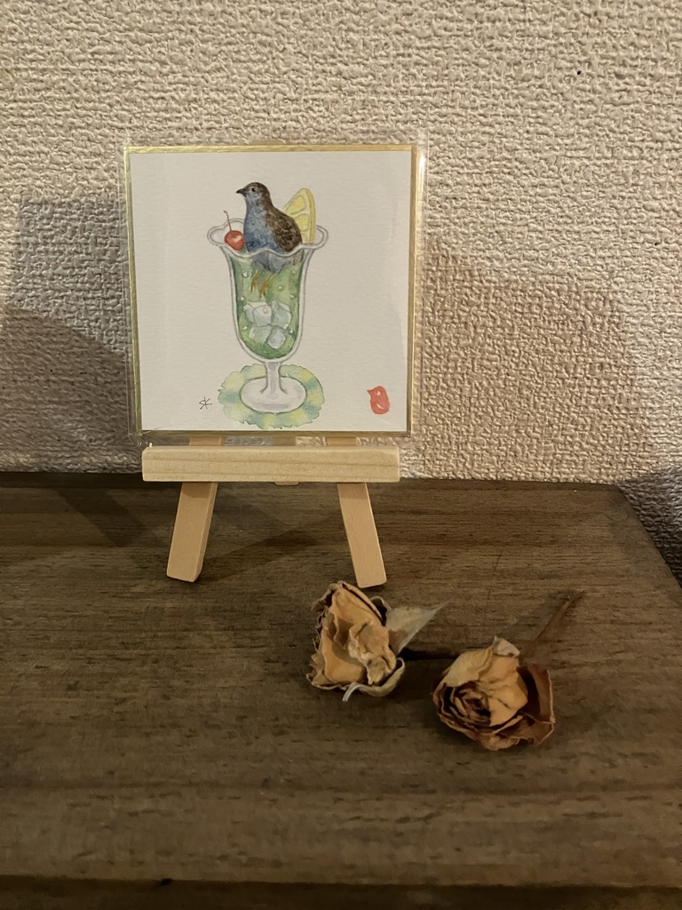 Quail Soda-No.20/姫色紙 水彩原画