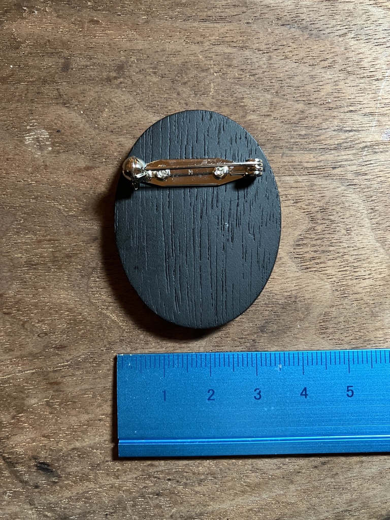 Fly Me to the Moon-No.12/うづら絵原画ブローチ