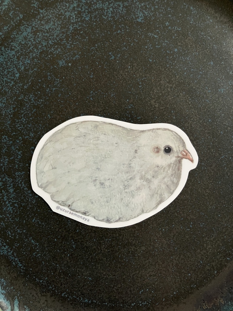 うづら絵ステッカー／鶉箱絵-No.3