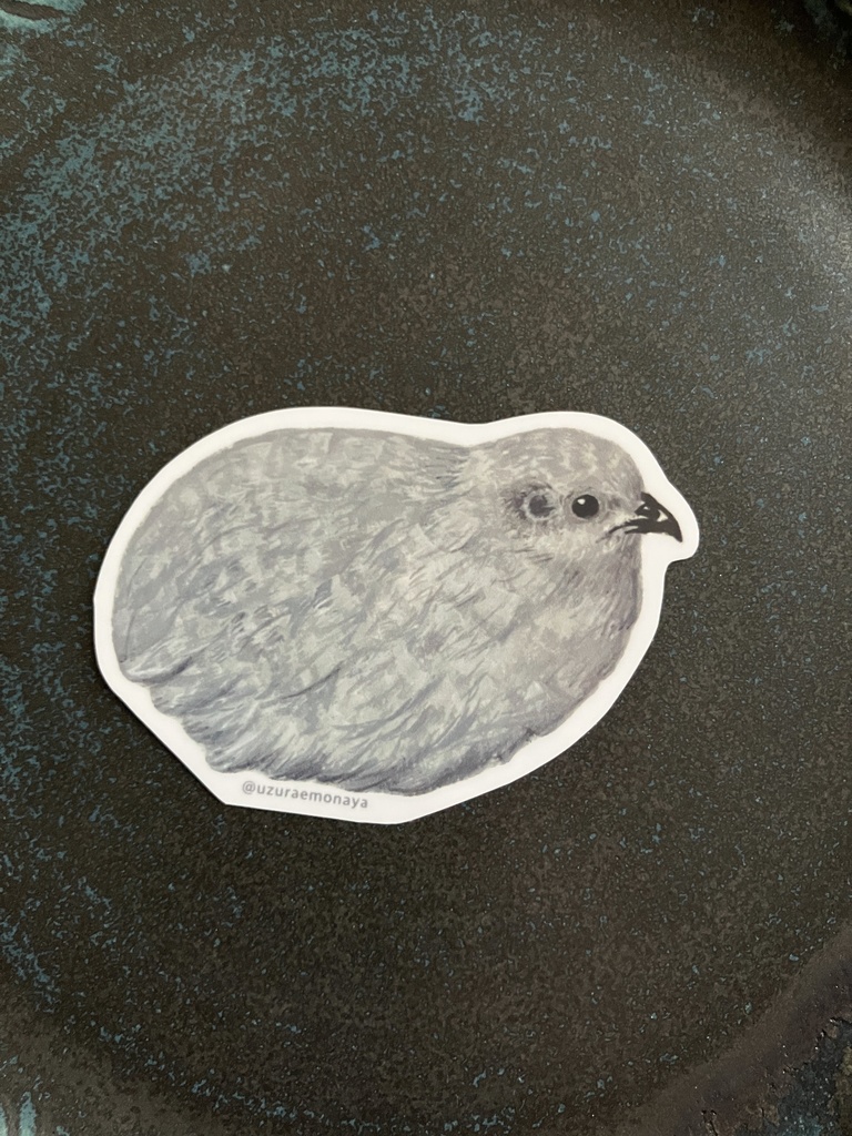 うづら絵ステッカー／鶉箱絵-No.4