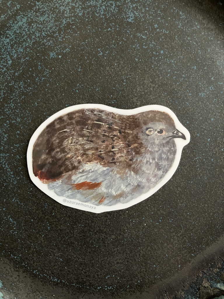 うづら絵ステッカー／鶉箱絵-No.6