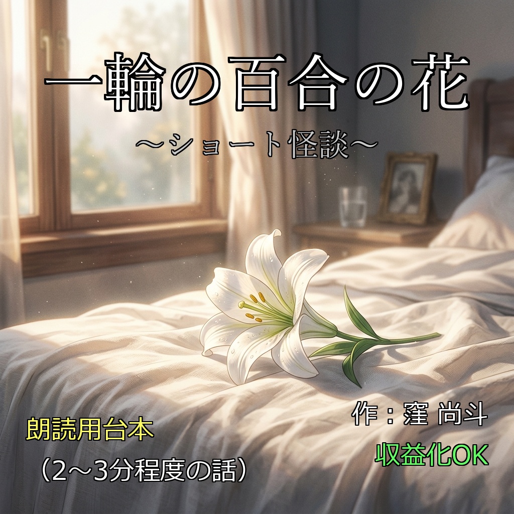 ショート怪談　朗読用台本　一輪の百合の花　ユーチューブにて参考朗読あり