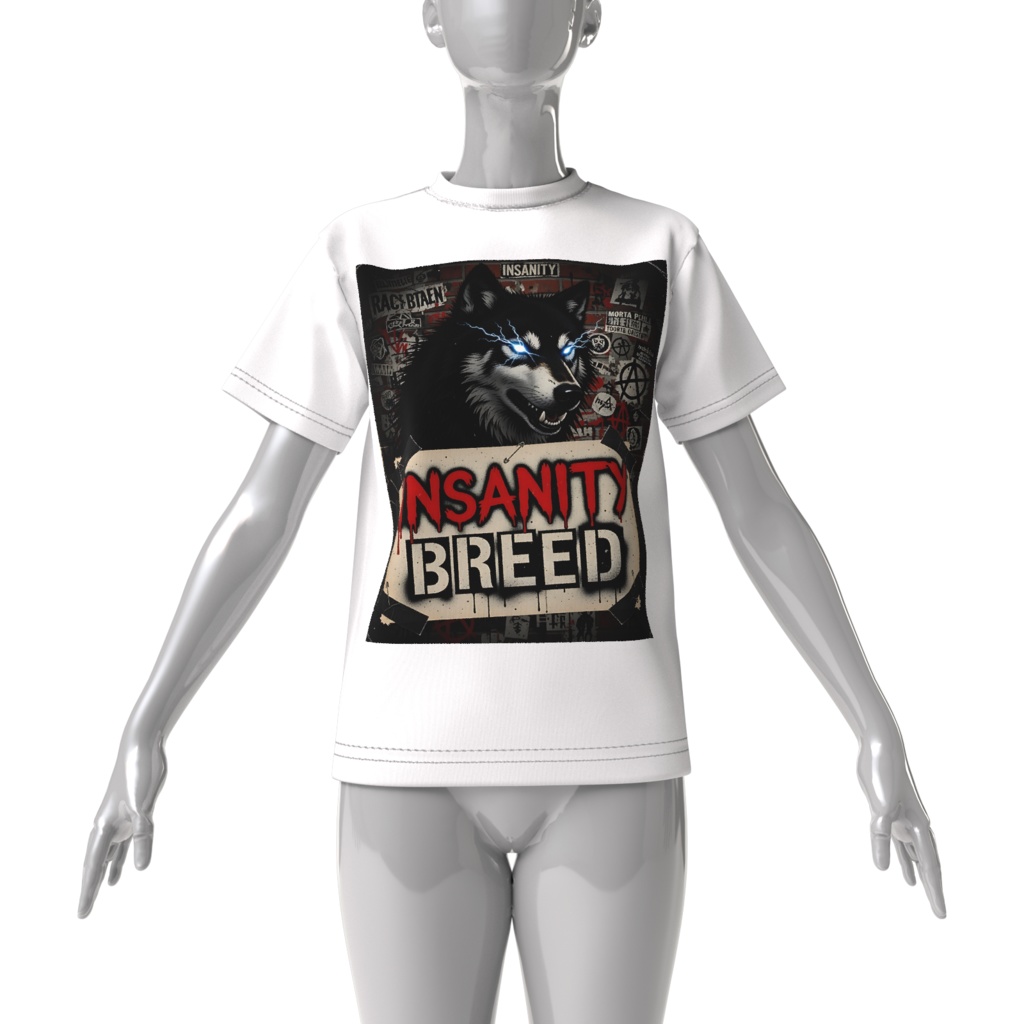 INSANITY BREED - Lightning Wolf Graffiti (ビッグシルエットTシャツ)