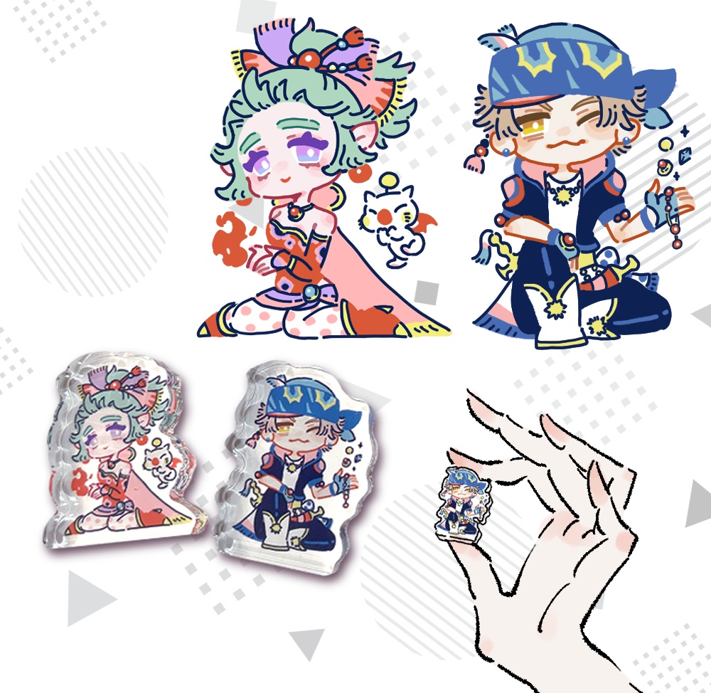 ＜ティナ＞  ＜ロック＞ミニアクリルブロック