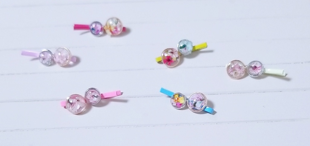 ぬいちゃん用ヘアピン(春花)