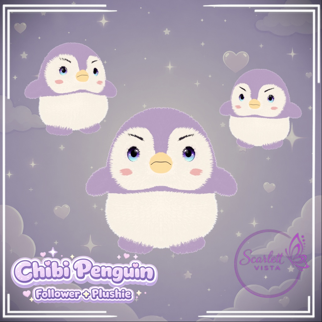 Chibi Penguin Follower + Plushie