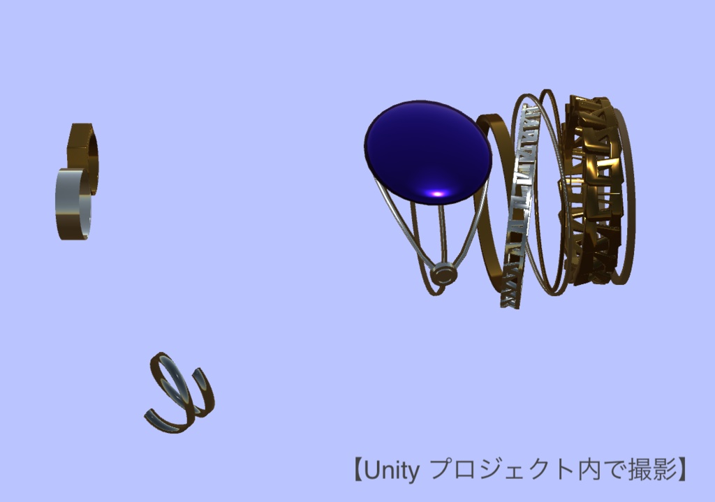【無料・FBX・Unity・Blender】じゃらじゃらアクセサリー
