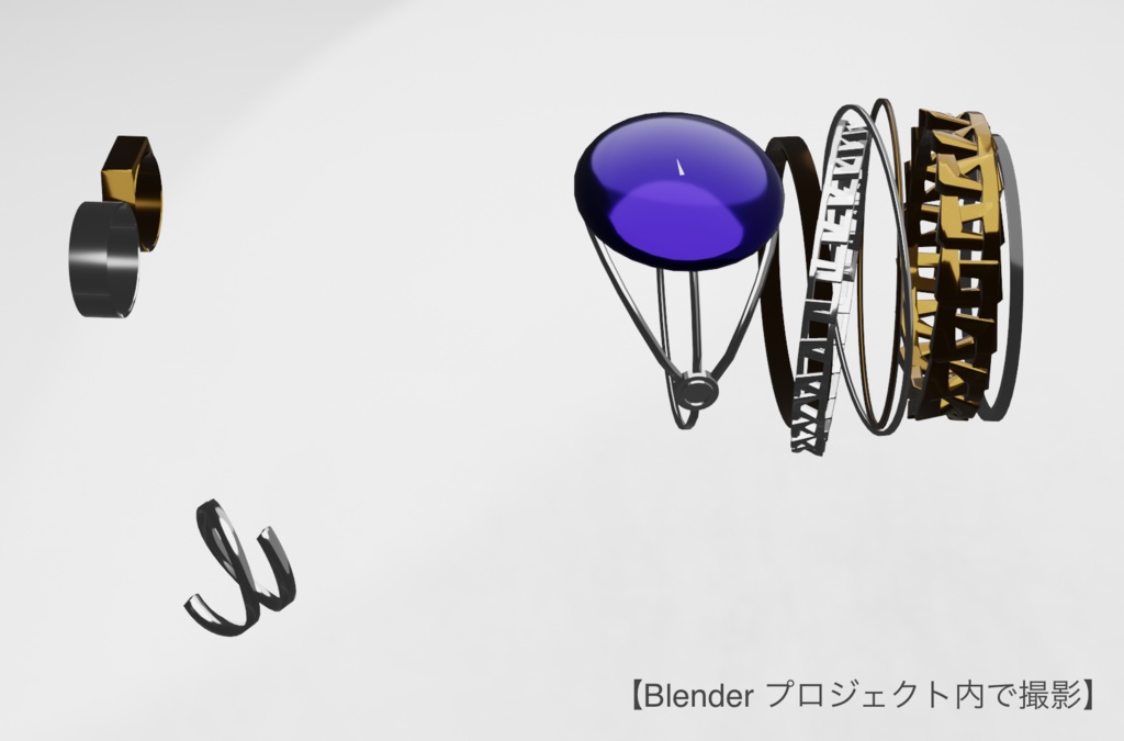 【無料・FBX・Unity・Blender】じゃらじゃらアクセサリー