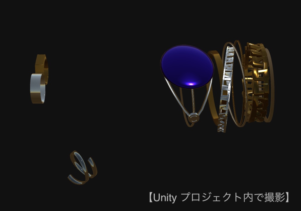【無料・FBX・Unity・Blender】じゃらじゃらアクセサリー