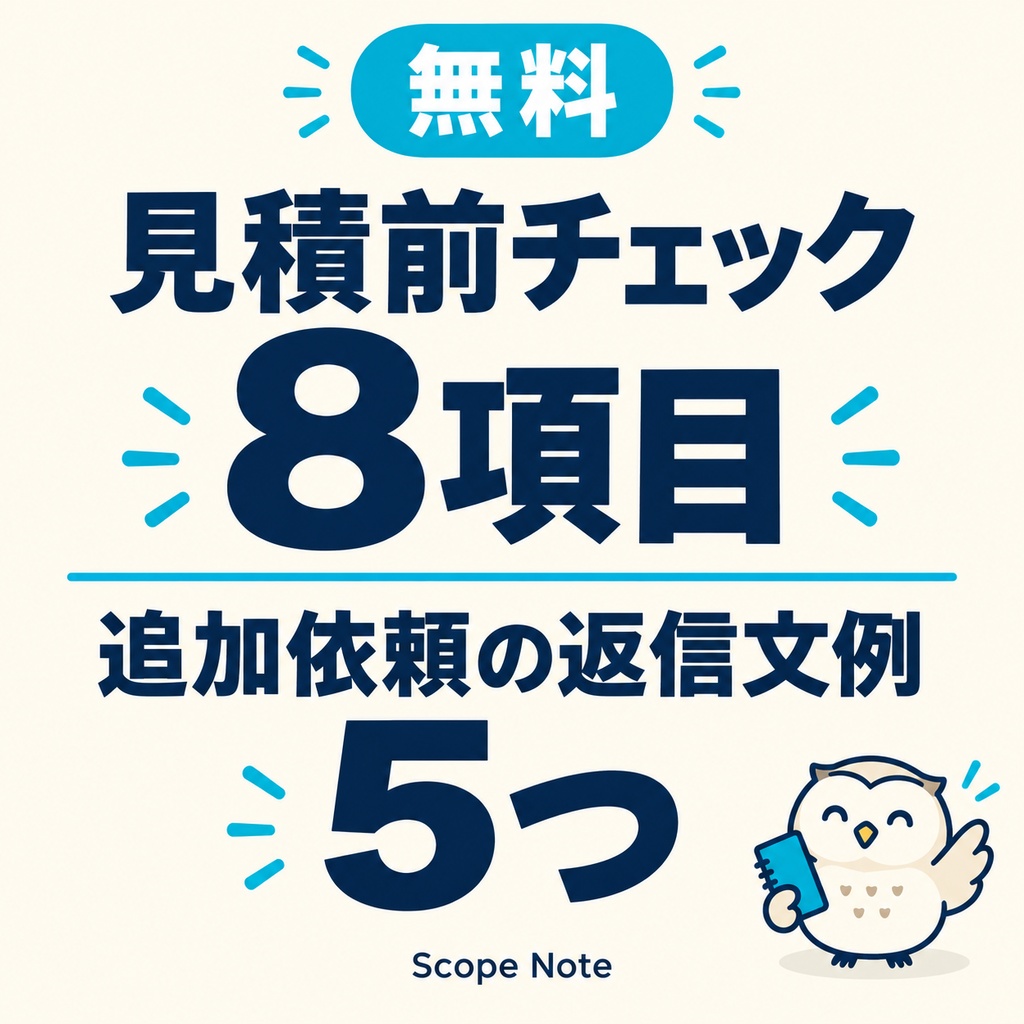 【無料】Web制作の見積前チェックリスト＋追加依頼への返信文例5つ