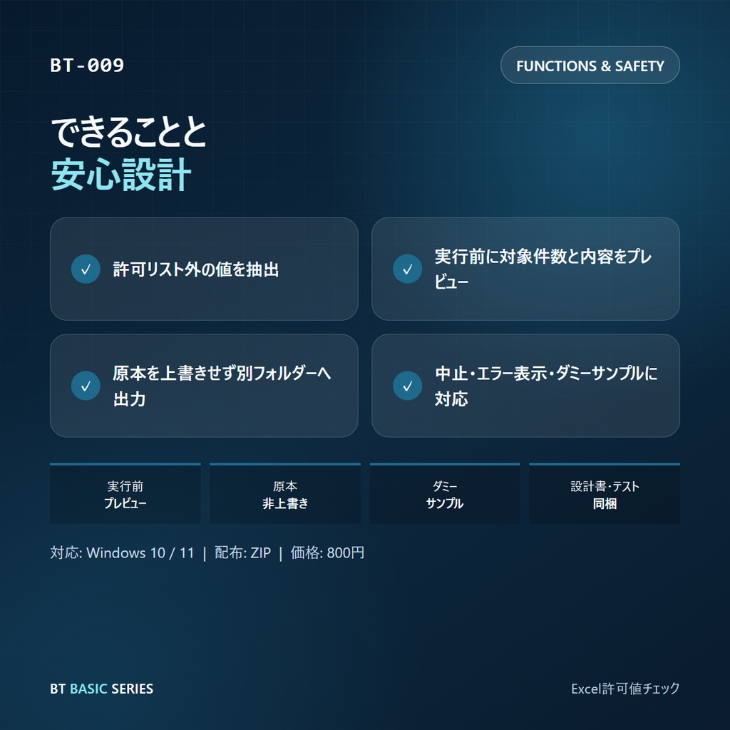 Excel許可値チェック BASIC|許可リスト外の値を抽出