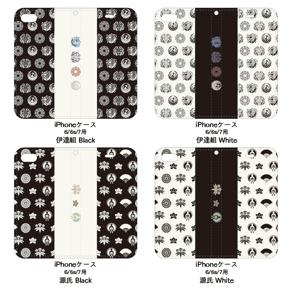 伊達組&源氏 手帳型 iPhone/AndroidスマホケースL