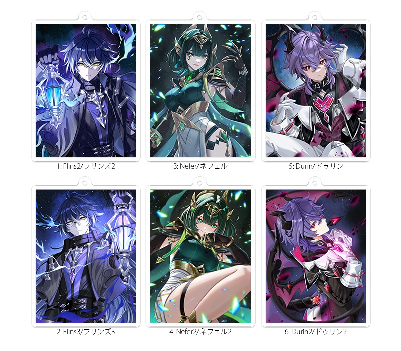 原神イラストアクリルキーホルダー