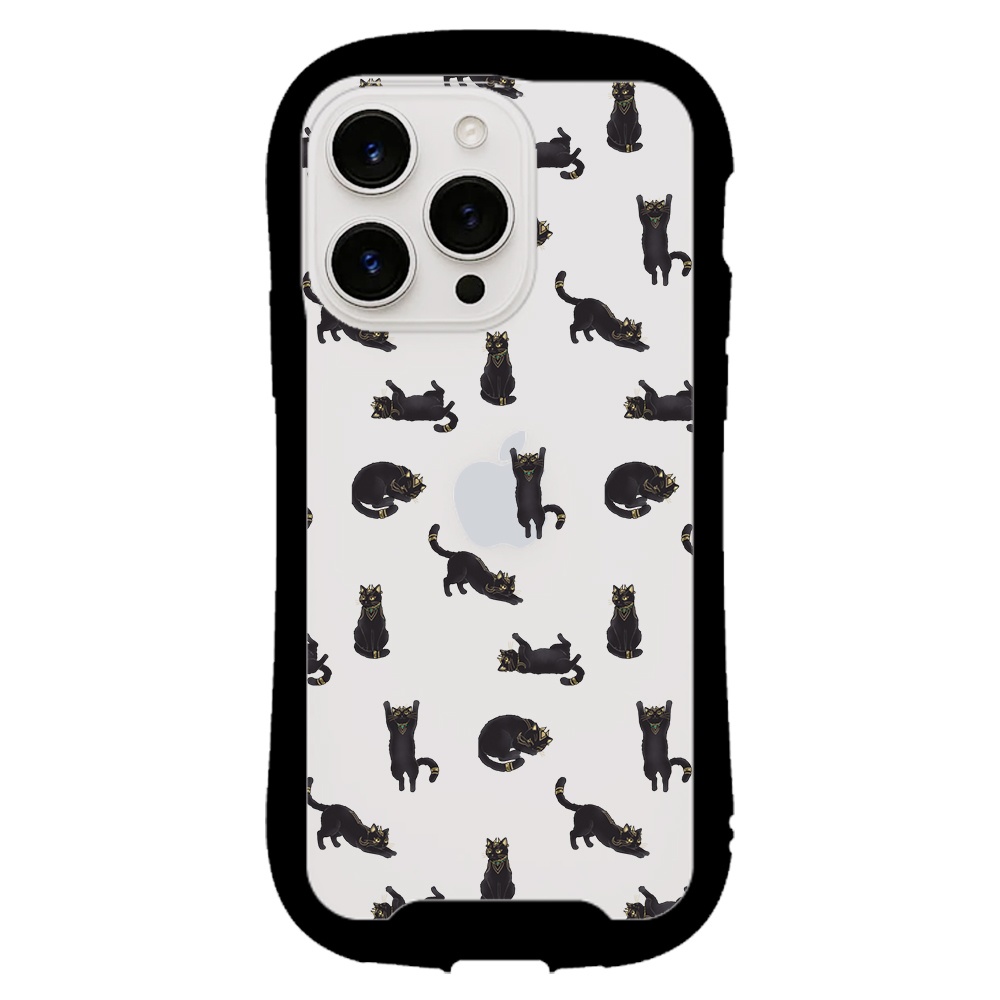 黒猫アシュル グリップ付iPhoneケース