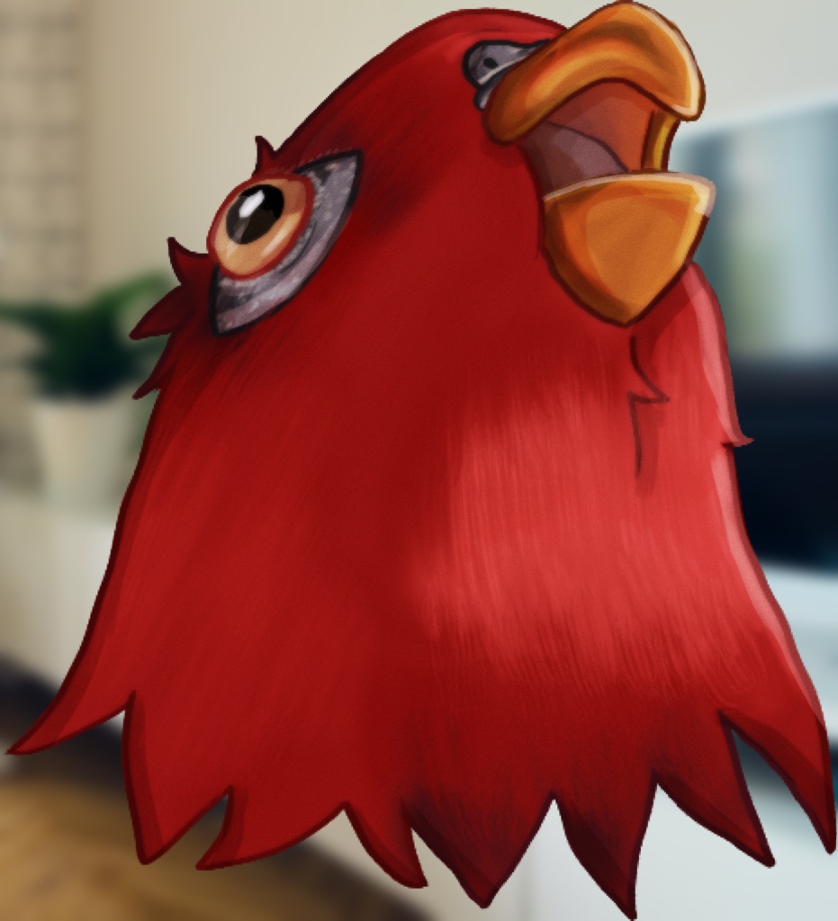 Red Birb Head Asset