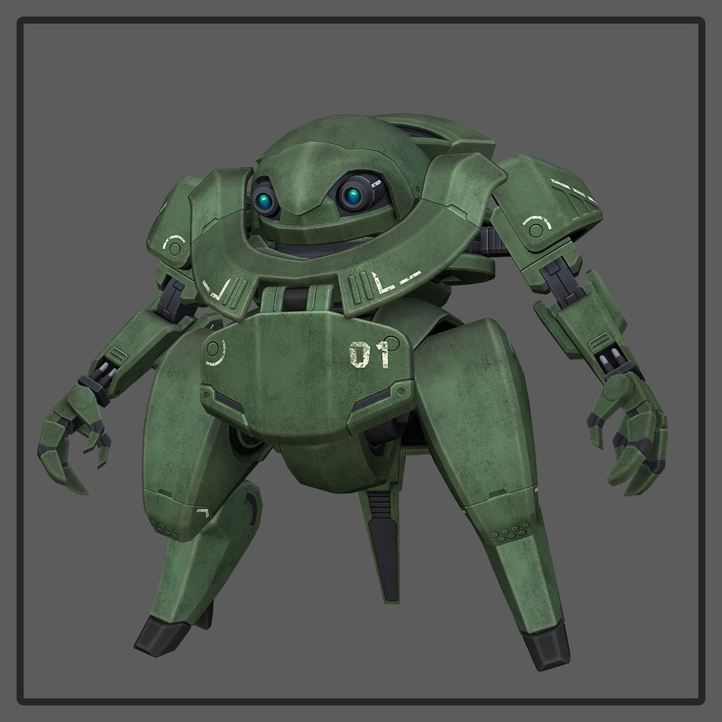 【3Dモデル_ロボ01】オリジナルロボット_Quest対応