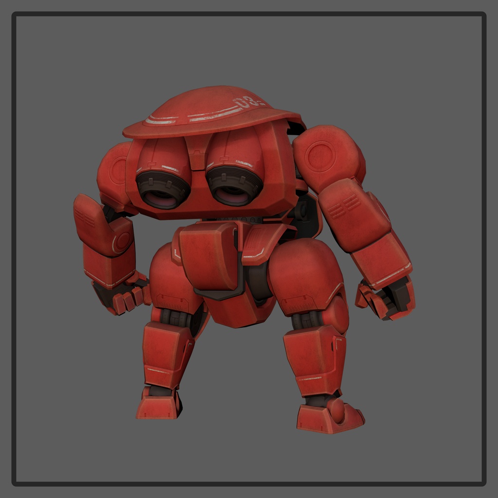 【3Dモデル_ロボ03】オリジナルロボット_Quest対応