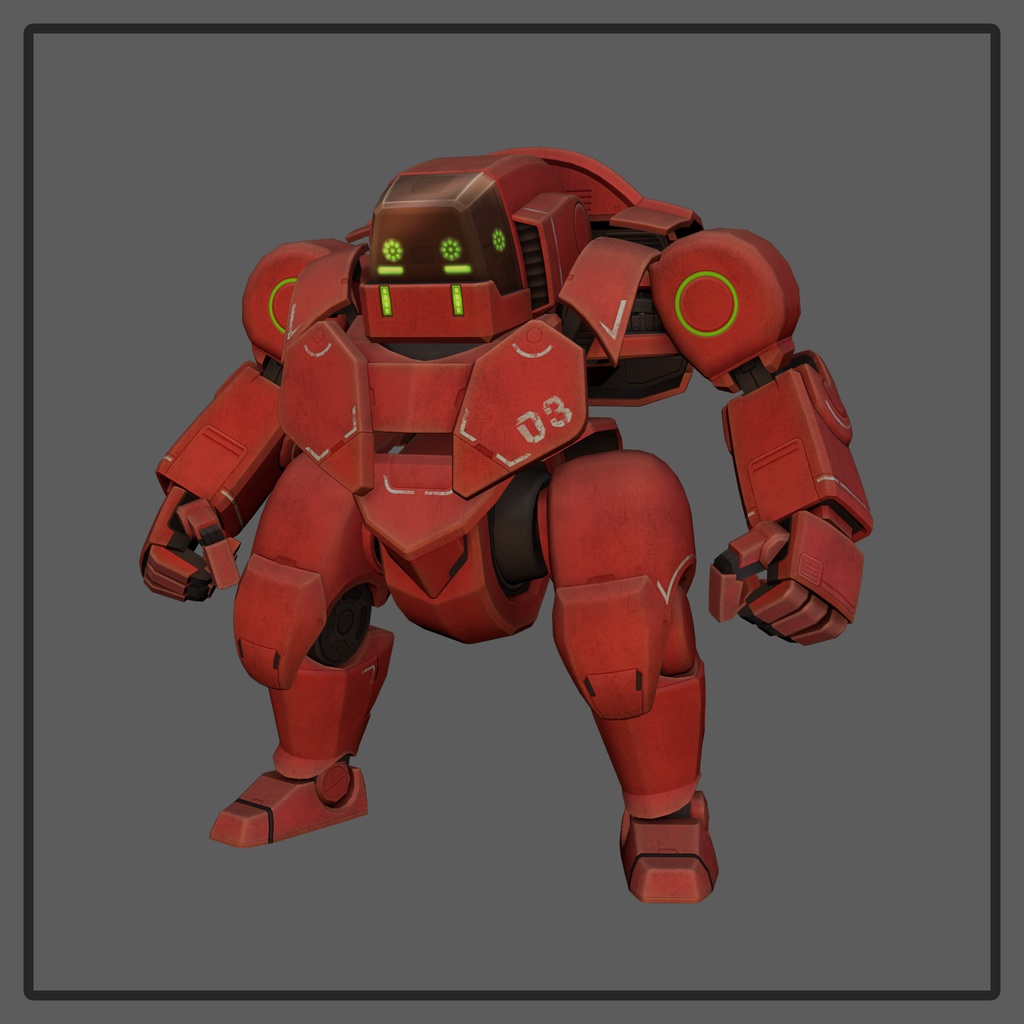 【3Dモデル_ロボ03】オリジナルロボット_Quest対応