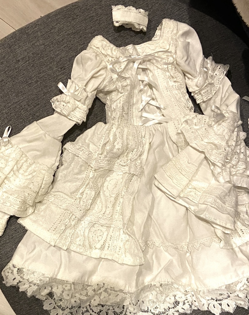 【BJD1/3サイズドール】男娘衣装:ホワイトロリターセット