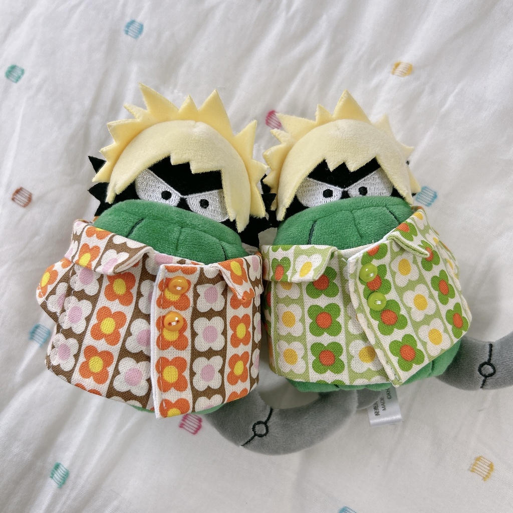 俵形ぬいのレトロ柄シャツ