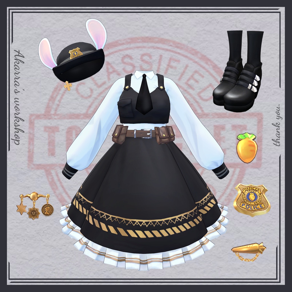 【manuka/マヌカ対応】Hare Division_police uniform