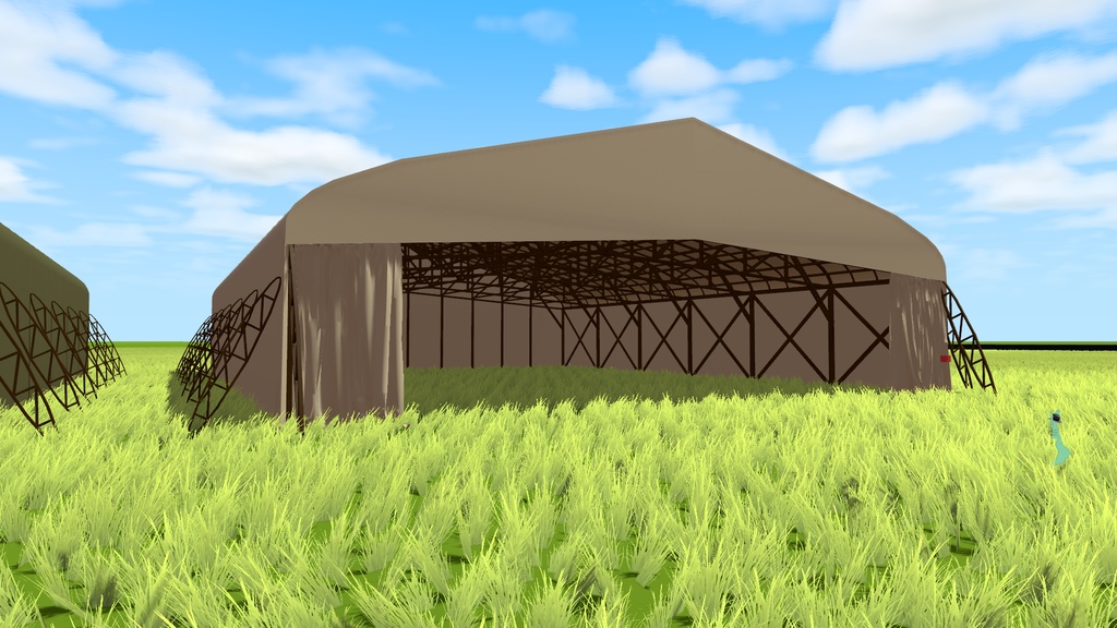 【VRChat想定】テントの格納庫〈Bessonneau hangar〉