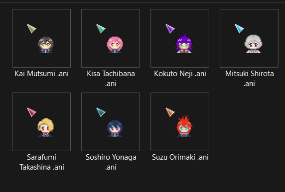 「ジャックジャンヌ 」クォーツの生徒 マウスカーソル(動く)