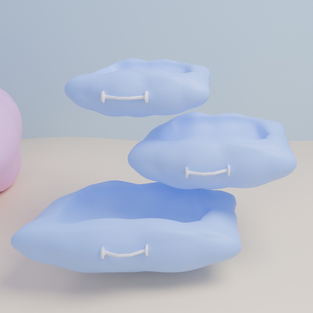 雲をイメージしたミニマル家具セット|Cloud Furniture Pack