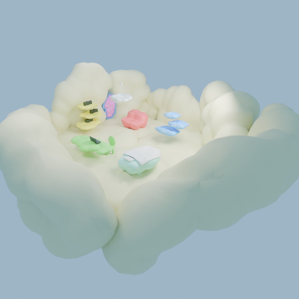 雲をイメージしたミニマル家具セット|Cloud Furniture Pack