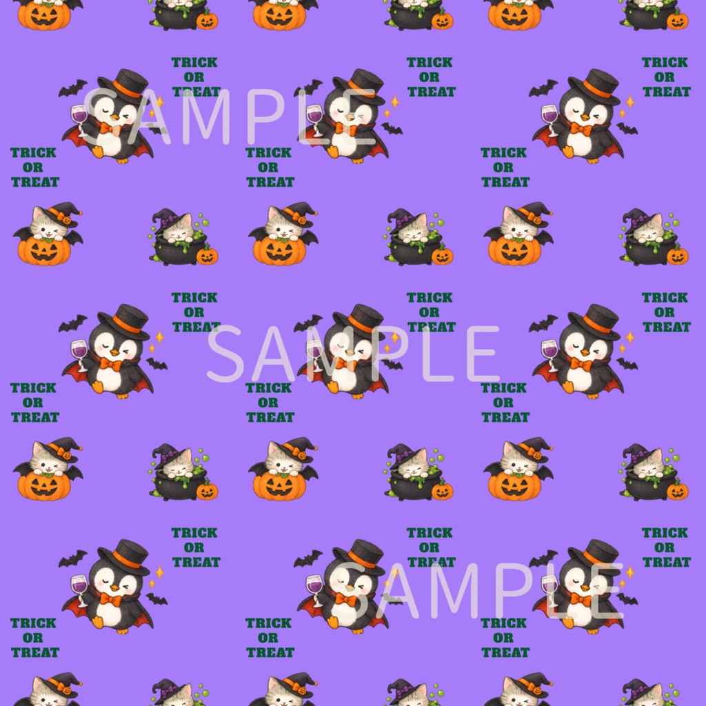 ハロウィン シームレスデジタルペーパー 5枚セット|DIGITAL DESIGN PAPER HAPPY HALLOWEEN SET OF5