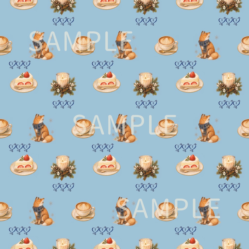 秋冬 シームレスデジタルペーパー3枚セット|DIGITAL DESI GN PAPER SET OF3