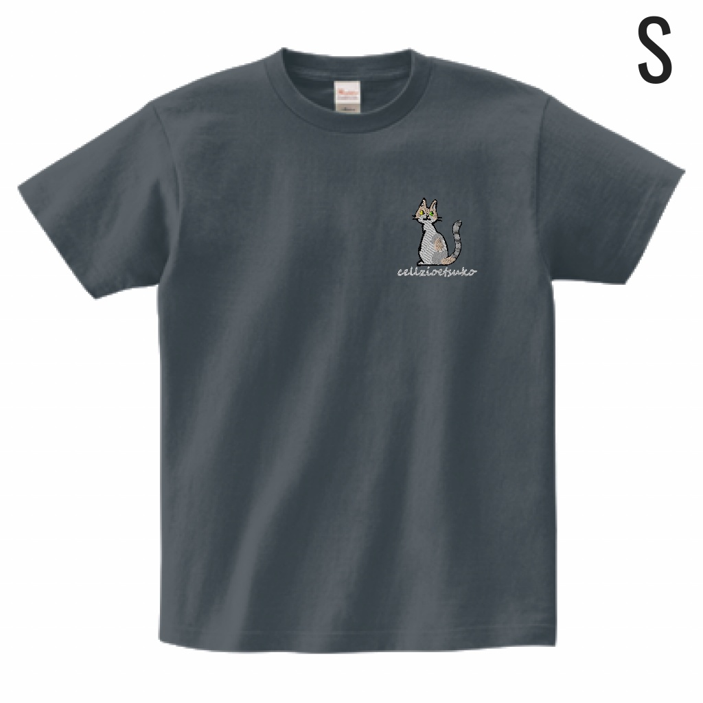 cellzio etsuko　A　 Tシャツ 色 デニム　 サイズ Ｓ