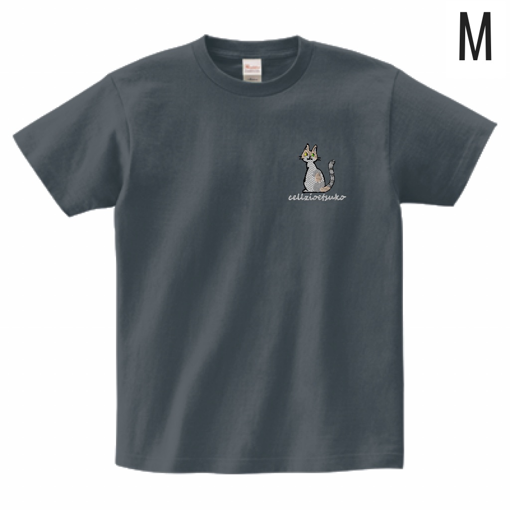 cellzio etsuko　A　 Tシャツ 色 デニム　 サイズ M