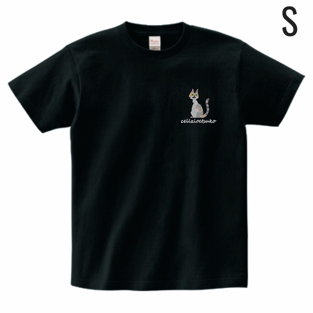 cellzio etsuko　A　 Tシャツ 色 ブラック　 サイズ S