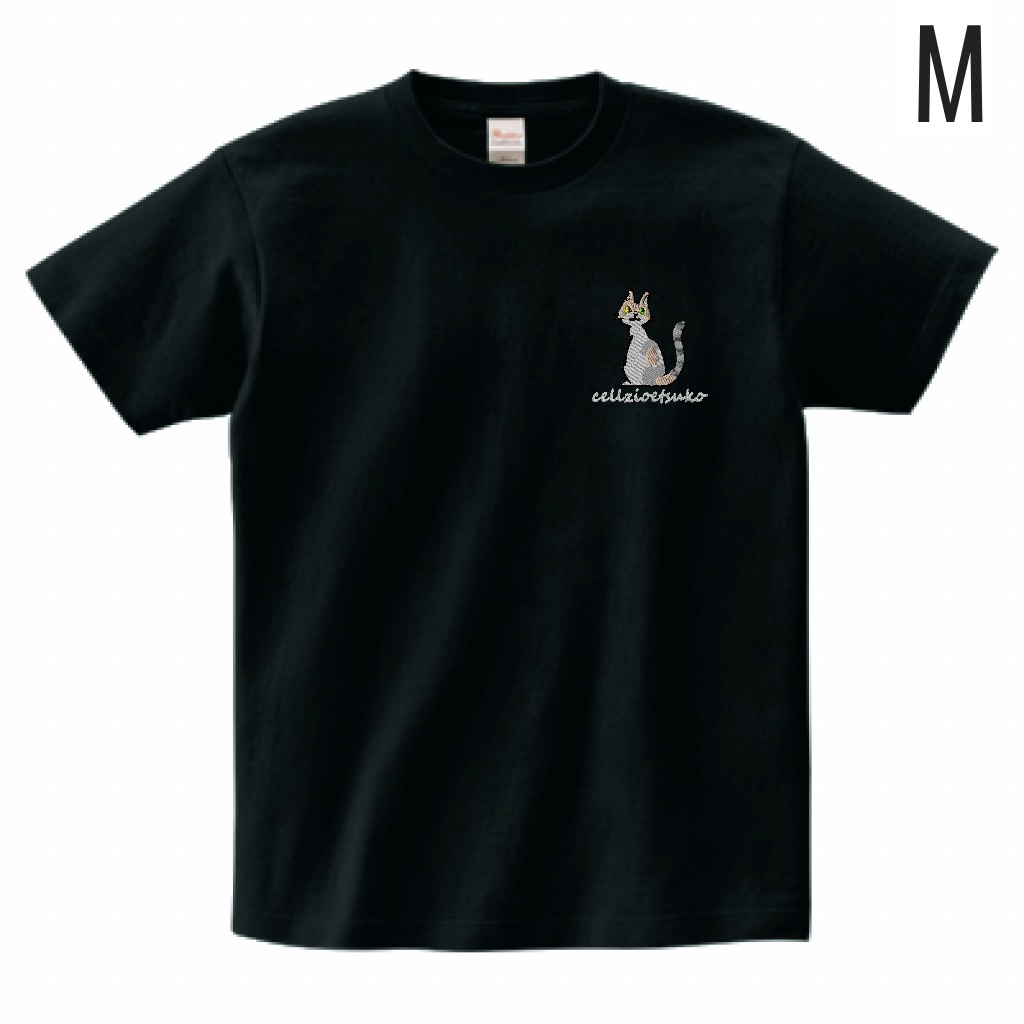 cellzio etsuko　A　 Tシャツ 色 ブラック　 サイズ M
