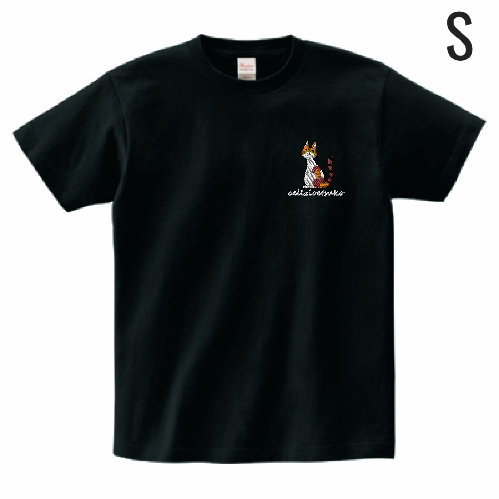 cellzio etsuko　B　 Tシャツ 色 ブラック　 サイズ S