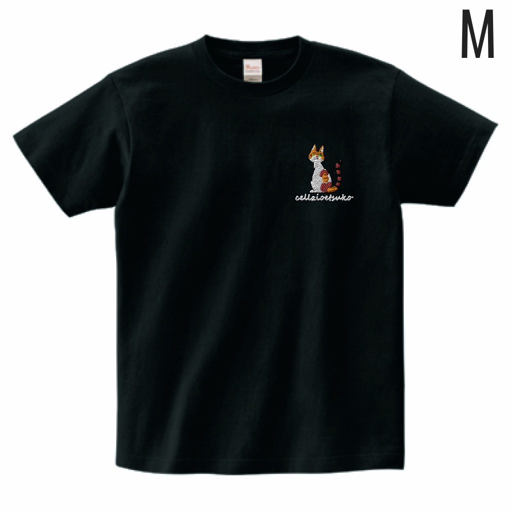 cellzio etsuko　B　 Tシャツ 色 ブラック　 サイズ M