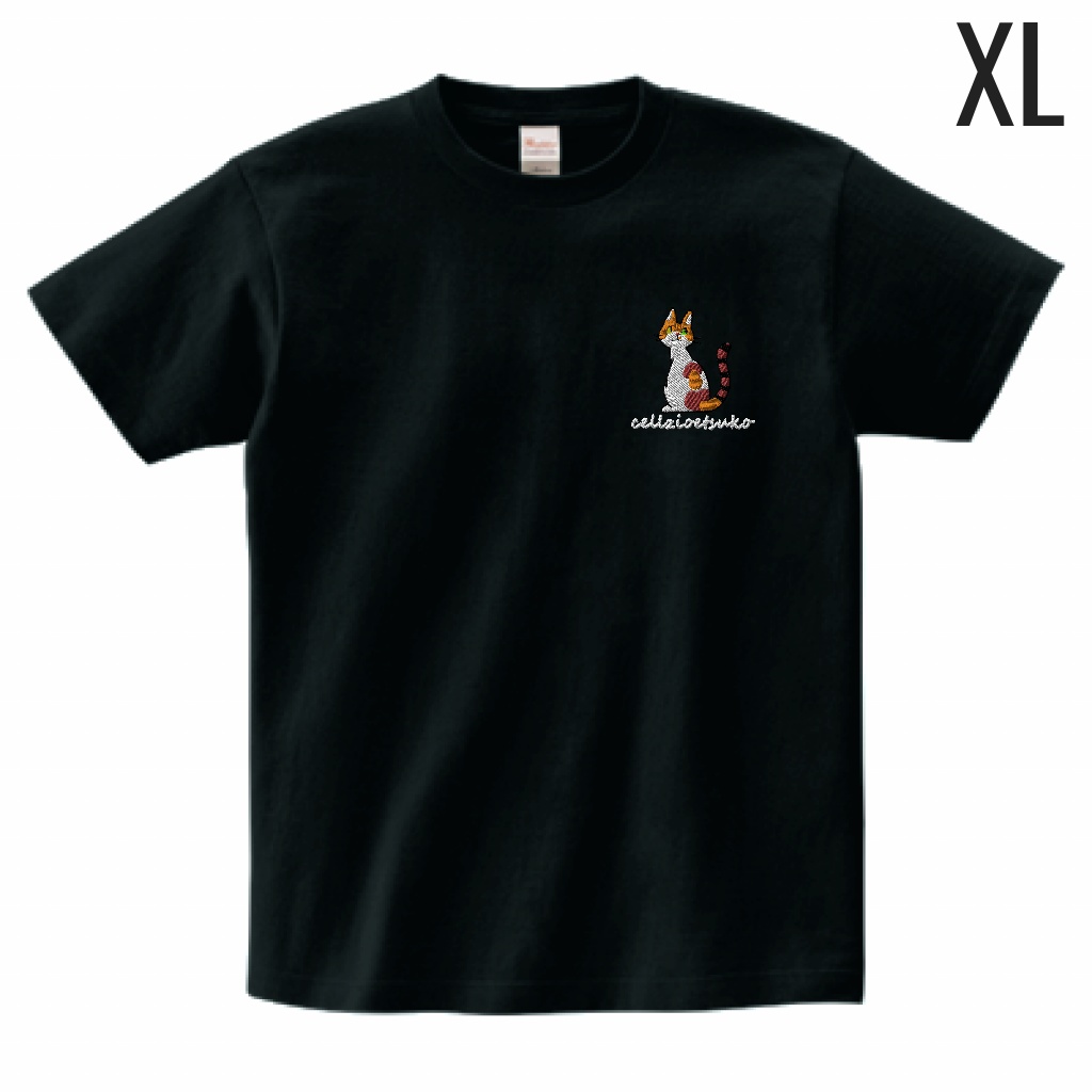 cellzio etsuko　B　 Tシャツ 色 ブラック　 サイズ XL